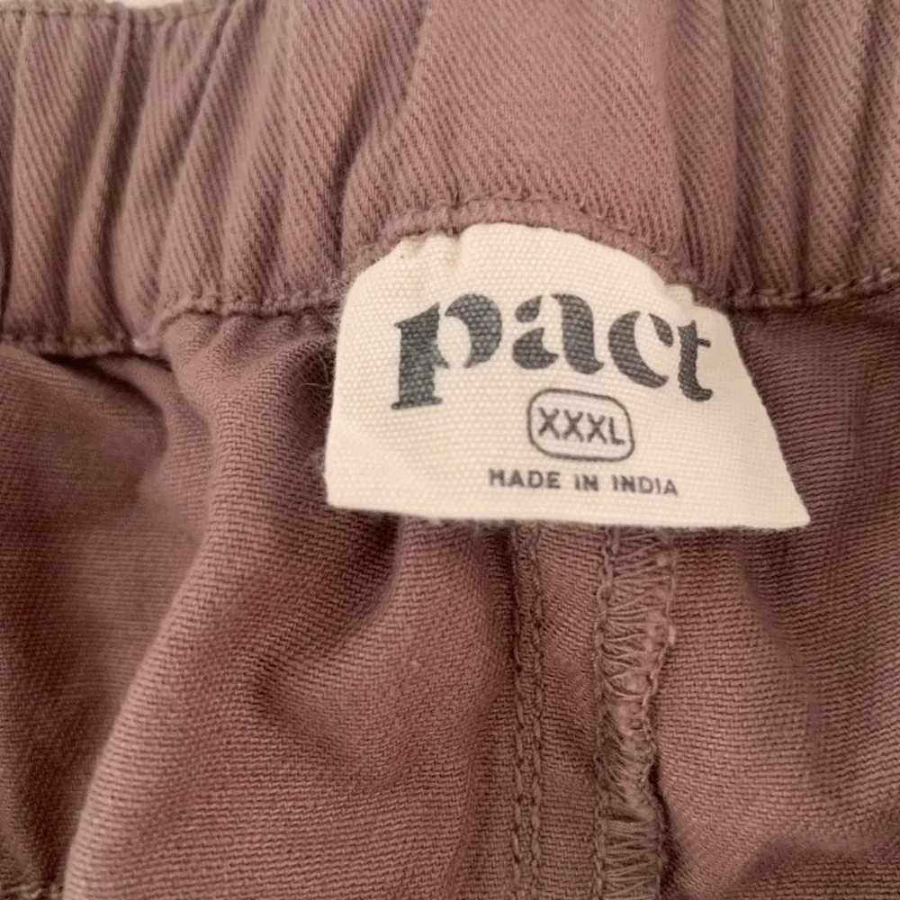 Pact Womens XXXL Organic Cotton Stretch Twill‎ Straight Leg Pants Mauve Brown